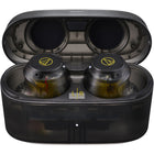 Audio-Technica Wireless in-Ear Headphones - Black-Up to 6.5 hours of use from each headphone when fully charged—even with noise-cancelling turned on—or 17.5 hours of use with both the headphones and charging case fully charged