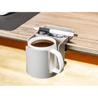 Deflecto Standing Desk Cup Holder - Grey-Portable and installs in seconds