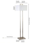 Hudson&Canal Adair 68" Tall Floor Lamp with Fabric Shade - Brushed Nickel/White-Clean with a soft, dry cloth and no harsh chemicals or abrasive cleaning materials