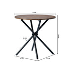Homy Casa 31.5"W Round Multifunctional Conference Table - Walnut-Compact and space-saving design, perfect for apartments, kitchens, or home offices