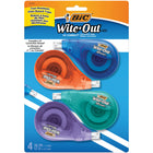 BIC Wite-Out EZcorrect Correction Tape - 4 Pack-Correction tape easily fixes mistakes without the mess or waiting time of a correction fluid