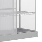 Outsunny Aluminium Cold Frame Greenhouse with Openable Top and 2 Shelves- 2 spacious shelves for organized plant storage
 
