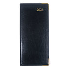 Brownline 2026 Executive Weekly Pocket Planner Sewn Binding - 6-7/8" x 3-3/16" - Assorted Colours - Trilingual-Sewn binding with bonded leather cover