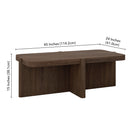 Hudson&Canal Laguna Rectangular Coffee Table - 45" W - Brown Oak-Product Dimensions: 45" L x 24" W x 15" H