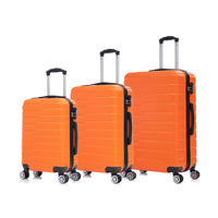 Swiss Traveller Roxen  3-Piece Hardside Luggage Set - Burnt Orange-Complete 3-Piece Luggage Set: Each contains a complete set with  20" carry-on, a 24" medium luggage, and a 28" large luggage pieces ready for all type of travel