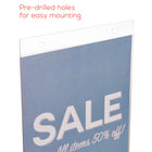 Deflecto Classic Image Wall Mount Sign Holder - Portrait - 8 1/2"W x 11"H - Clear-Literature slides in from the top