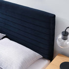 Modway Tranquil Channel Tufted King/California King Headboard - Midnight Blue-Stain-Resistant Fabric