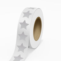 JAM Paper Outdoor Weatherproof Labels - Star Shaped - 2 3/4 x 2 7/8 - Silver - 125 Labels/Roll-Colour: Silver Polyester | Make your mail stand out with colourful shipping address labels.
