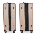 Air Canada Laurentian 28" Hardside Checked Luggage - 360-Degree Spinner - Champagne-Interlocking zipper pullers, protective side feet and top and side grip handles support practical travel use