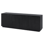 Hudson&Canal Mansfield TV Stand for TV's up to 78" - Black Grain-The top has a weight capacity of 75lbs, lower shelves can hold 25lbs each
