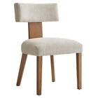 Modway Nalani Fabric Upholstered Dining Chairs - Heathered Weave Ivory/Deep Brown - 2 Pack-7
