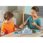 Learning Resources Summit Sums Game-128 Pieces: This game includes Game Board with 3-Tier Mountain, 4 Game Pieces with Stands, 1 Frankie the Goat Blocker with Stand, 1 Betty the Yeti Figure with Trophy, 110 Game Cards, 10 Boulder Counters, and Instruction Guide