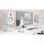 Kanto TUK Powered Bluetooth Speaker with Headphone Out - USB DAC - Dedicated Phono Pre-amp - Matte White-Output: Headphone Out - Subwoofer Out - USB charge port 5V-2.0A
