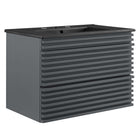 Modway Render 30" Wall-Mount Bathroom Vanity - Grey/Black-Mid-Century Modern Vanity