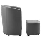 Modway Divulge Armchair and Ottoman - Grey-Weight Capacity - 330 lb