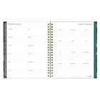 Blueline Weekly/Monthly Planner - 11" H x 8"-1/2" W - Flower Design - English-Important events