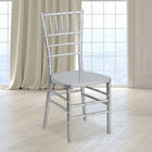 Flash Furniture HERCULES PREMIUM Series Silver Resin Stacking Chiavari Chair-Seat constructed of ultra-strong polycarbonate