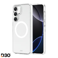 AXS Crystal Shield D3O Magsafe Compatible Phone Case for Samsung Galaxy S25 FE - Clear-8ft drop tested backed by D3O advanced protection materials 