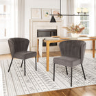 Zuo Aimee Dining Chair - Grey - Set of 2-Dimensions: 23.2" L x 24.2" W x 31.1" H