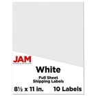 JAM Paper Full Page Labels - 8.5 x 11 Sticker Paper - White - 3 Packs of 10 Labels-Size: 8.5" x 11"