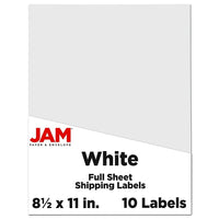 JAM Paper Full Page Labels - 8.5 x 11 Sticker Paper - White - 3 Packs of 10 Labels-Size: 8.5" x 11"