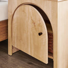 Modway Appia Arched Door Nightstand - Oak-Non-Marking Adjustable Levelers