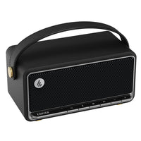 Edifier MP330 BT Wireless Hi-Res Audio Portable Retro Wood Speaker wiith 20W RMS Stereo Sound - Black-Hi-res audio certified: Supporting high-resolution audio up to 24-bit/96kHz, the MP330 ensures the accurate reproduction of every detail in your music, streamed seamlessly through the USB-C port