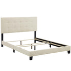 Modway Amira Upholstered Fabric Full Bed - Beige-Bed Frame With Headboard