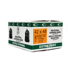 Eco II Garbage Bags - 42" x 48" - Extra Strong, Black - 100 Pack-100 Pack