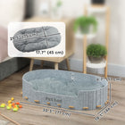 PawHut Pet Bed with Washable Cushion - Grey-Removable, washable plush cushion ensures a consistently clean and hygienic pet bed 