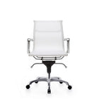 Plata Import Martha Office Chair Mesh Low Back Adjustable Height Metal Frame - White-Manual Tilt