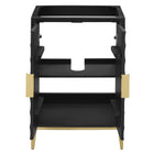 Modway Beau 24" Bathroom Vanity Cabinet - Black-Concentric Circle Design