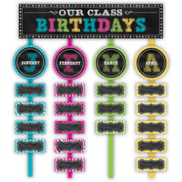 Teacher Created Resources Chalkboard Brights Mini Bulletin Board Set, 61/Set (TCR5506)-Mini Bulletin Board Set for Classroom Decoration
