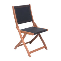 Dura Housewares Maui Wood Chair - noir - 2 Pack-Made from sturdy Meranti wood