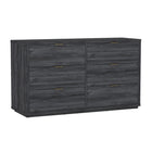 Manhattan Comfort Evelyn 60" Modern 6-Drawer Double Dresser - Charcoal Grey-Exceptional Storage Design – Generously sized drawers provide ample room for clothing and essentials while maintaining a streamlined, uncluttered look