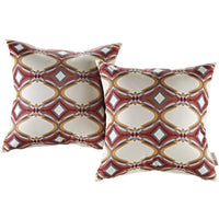 Modway Outdoor Patio Pillow Set - Repeat - Set of 2-Indoor/Outdoor Throw Pillow