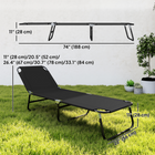 Outsunny Folding Lounge Chair - 5 Position Sun Tanning Chair - Black-Curved breathable mesh seats stay cool, dry quickly, and clean with less effort