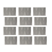 Maxwell & Williams Table Accents Placemat Rectangular - 45 x 30 cm - Diamond Grey - 12 Pack-Wipe with Wet Cloth