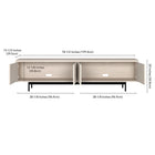 Hudson&Canal Whitman TV Stand for TV's up to 85" - Alder White-Features easy assembly