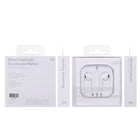 Basic Tech Wired Earbuds with Volume Control And Mic - White-Built-In Microphone