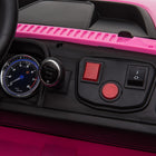 Aosom 12V 2-Seater Kids Ride-On Police Truck - Pink-Material: PP, Metal 