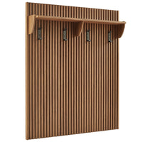 Modway Render Fluted Coat Rack Panel with Shelf - Walnut-Modern Fluted Coat Rack with Shelf