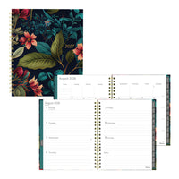 Blueline Weekly/Monthly Planner - 11" H x 8"-1/2" W - Flower Design - English-17 Months, August to December