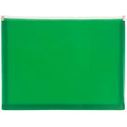 JAM Paper Plastic Envelopes with Zip Closure, Letter Booklet, 9.5 x 12.5, Green Poly, 12 Pack (218Z1GR)-Green