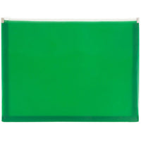 JAM Paper Plastic Envelopes with Zip Closure, Letter Booklet, 9.5 x 12.5, Green Poly, 12 Pack (218Z1GR)-Green