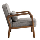 Modway Charlie Boucle Upholstered Armchair - Taupe-Matching Throw Pillow