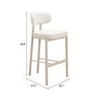 Zuo Aurea Barstool - Light Grey - Set of 2-6