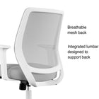 Staples Essentials Mesh Back Fabric Task Chair - Grey-Assembly required
