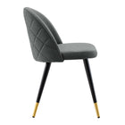 Modway Cordial Dining Chairs - Grey - 2 Pack-Chair Weight Capacity: 300 lbs.