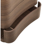 Modway Mirae 3-Drawer Curved Compact Dresser - Brushed Brown Oak-8